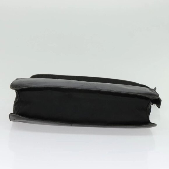 PRADA Shoulder Bag Leather Black Silver Auth 141077 - Picture 7 of 16